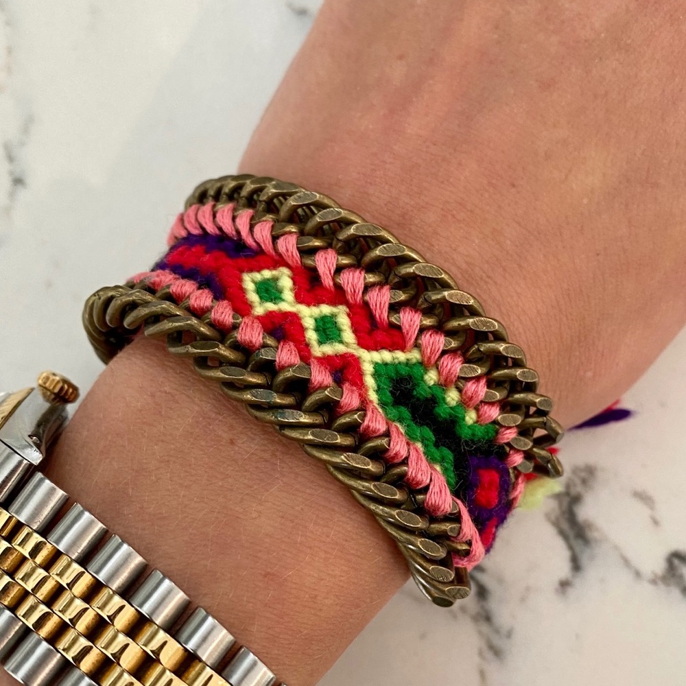 Dannijo Woven Rainbow “Lindsay” Bracelet